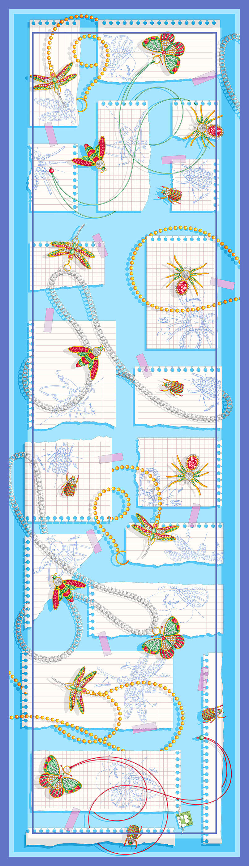 Thumbnail: ANTICHE GIOIE- 46X160 SILK TWILL