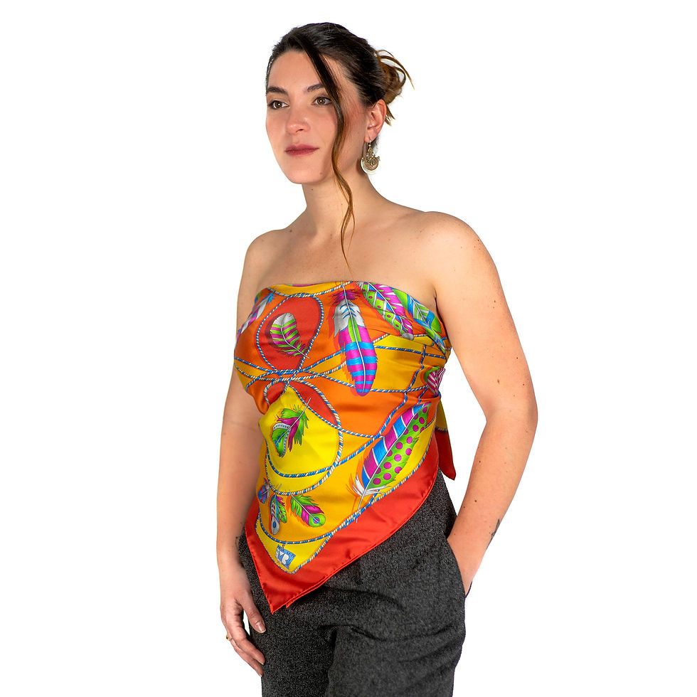 Thumbnail: OZIOSE PIUME - 138x138 SILK TWILL