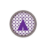 Purple Patterned Tent Badge
