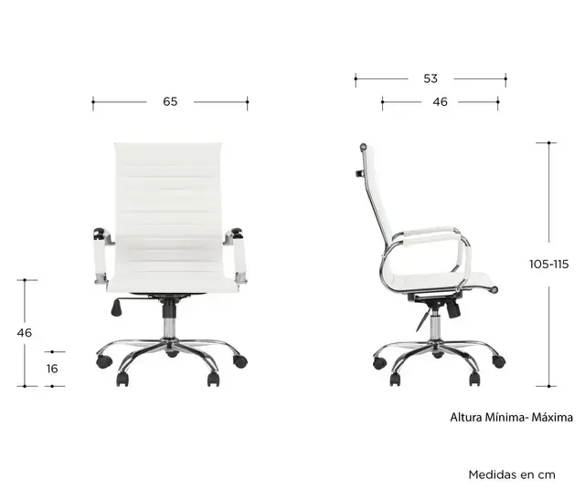 Miniatura: SILLA DE OFICINA MALASIA COLOR BLANCO