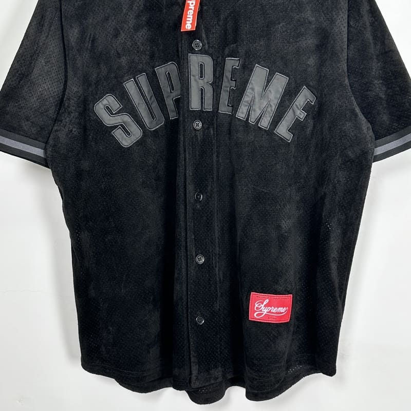 Miniatura: Camiseta Supreme Ultrasuede Mesh Baseball Preto