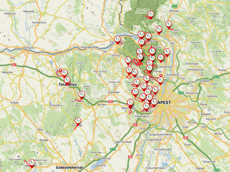 Bakancskörös túráink egyetlen térképen!