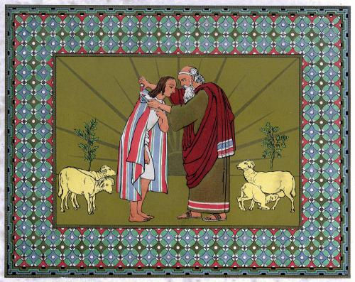 Jacob giving Joseph the Coat of Many Colors