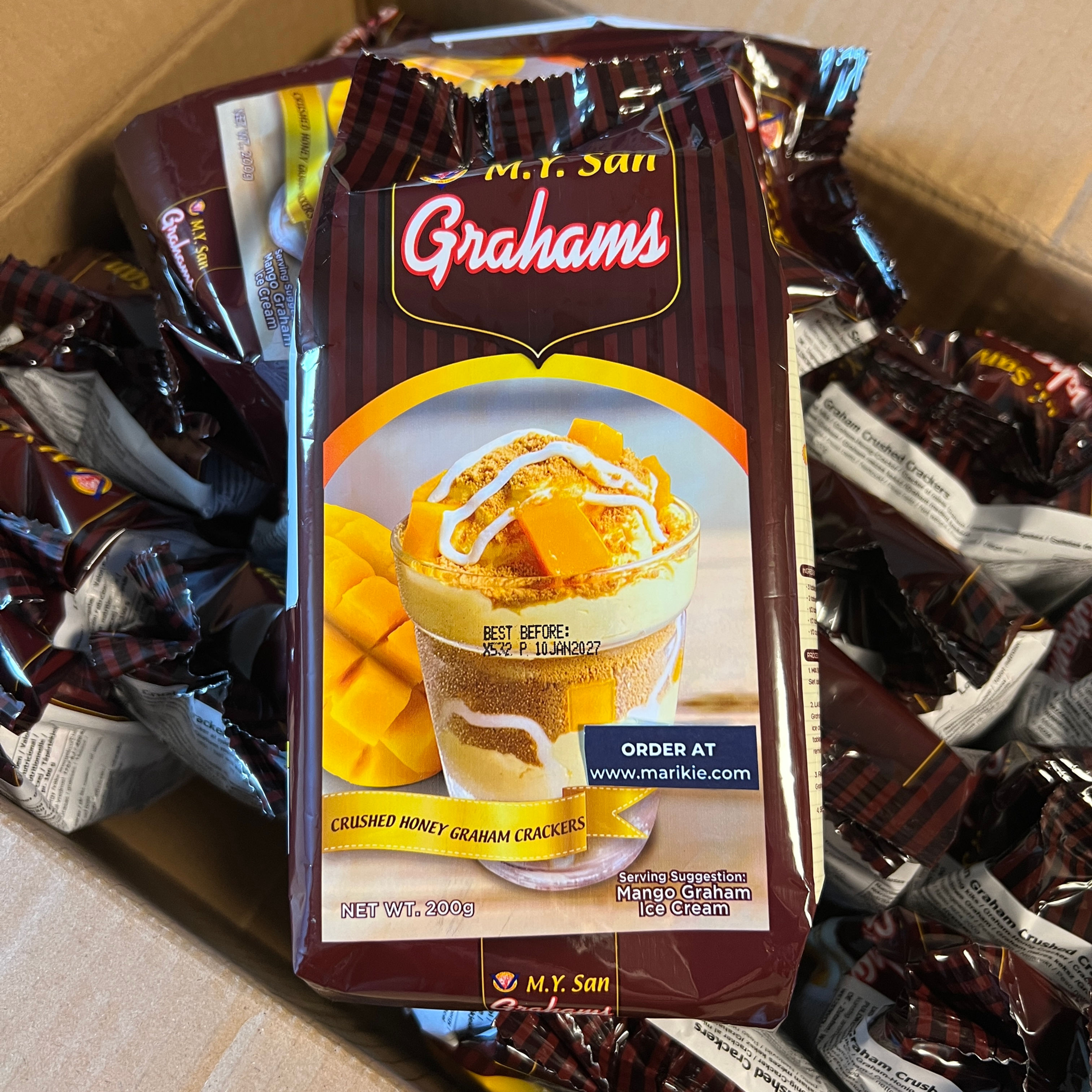 M.Y. San Graham CRUSHED Honey Crackers 200g (Expiry 10.01.27)