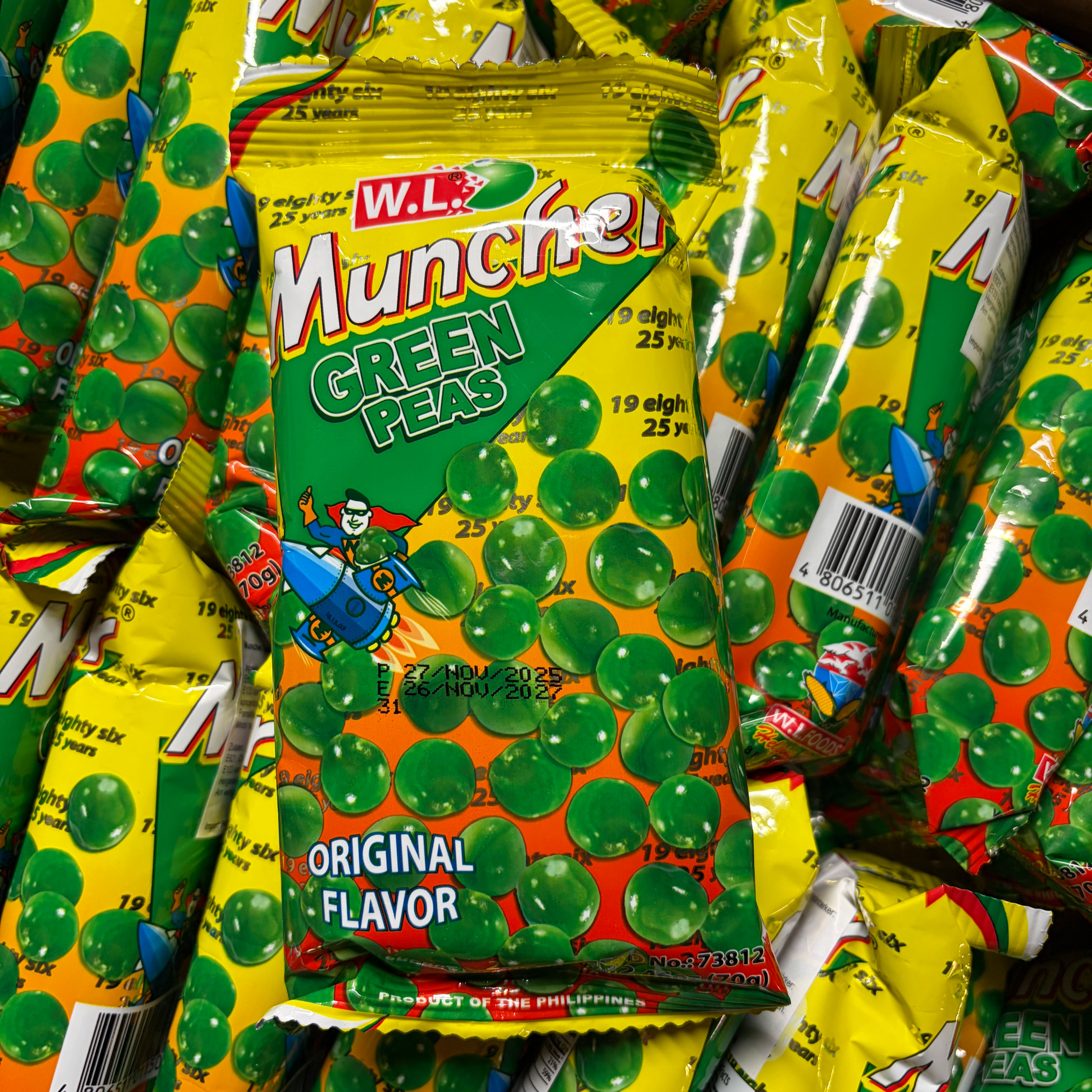 Muncher Green Peas 70g (Expiry 26.11.27)