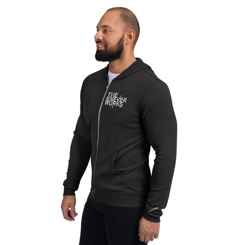 Banged-up Better-Bot Unisex zip hoodie | The Kneverworks