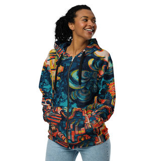CRAZY PANEL HOODIE : MULTI99 サイズ2 3.5 Unisex zip hoodie | The Kneverworks