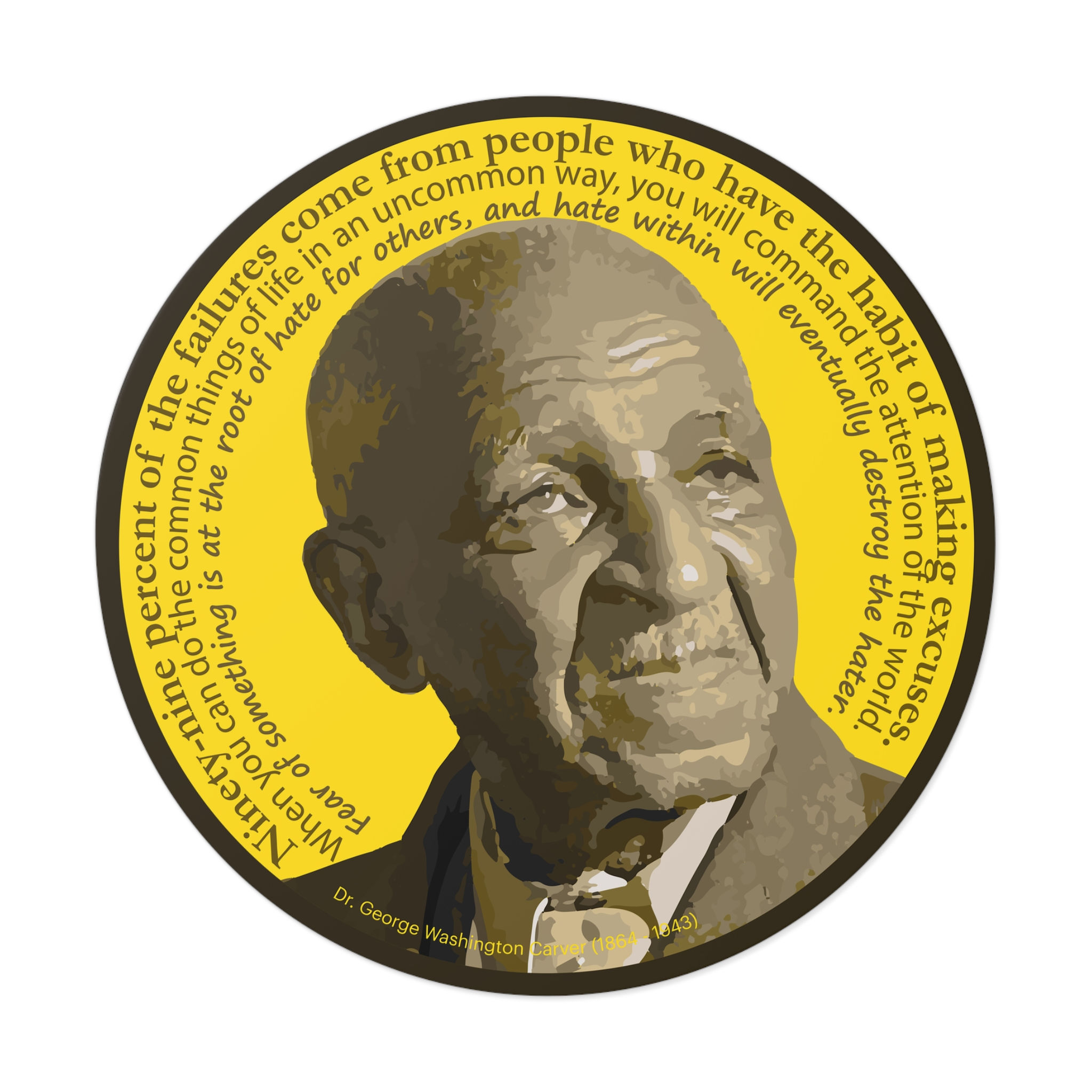 Dr. George Washington Carver - Round Vinyl Sticker