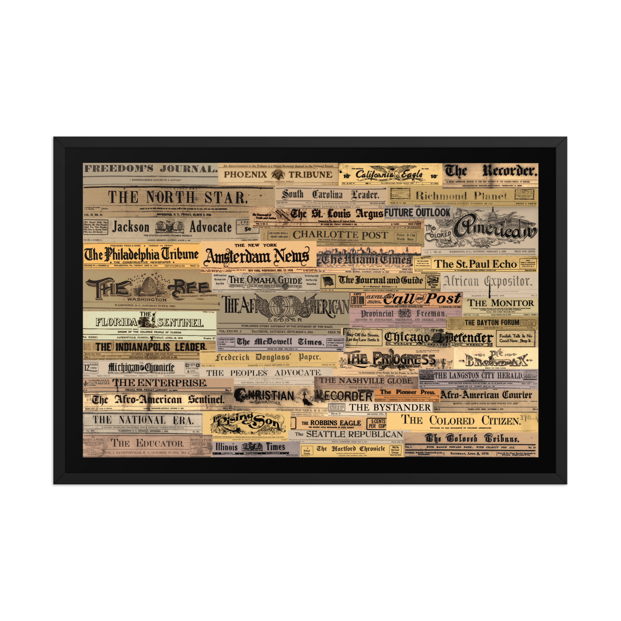 Press On!: Voices of the Black Press - Framed poster
