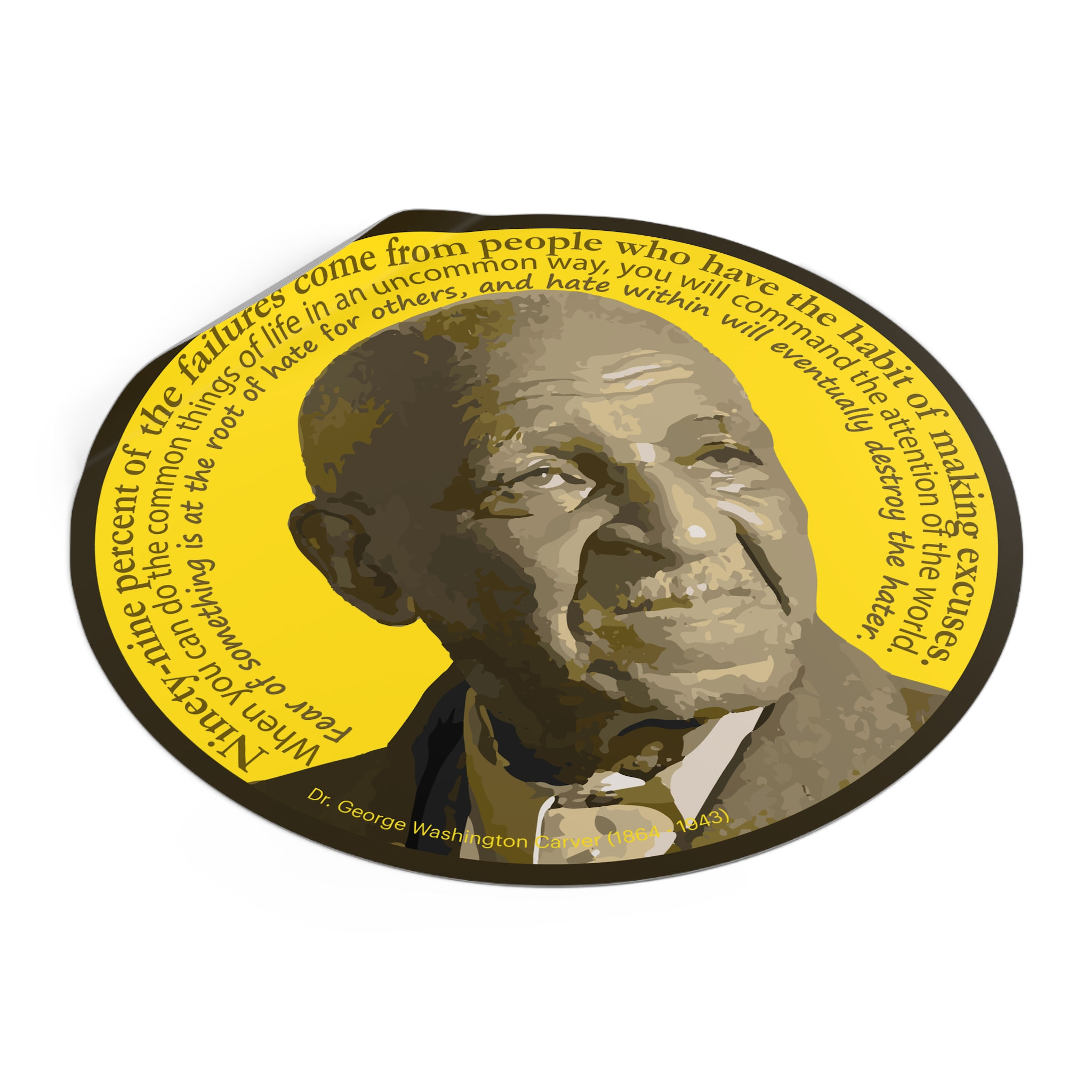 Dr. George Washington Carver - Round Vinyl Sticker