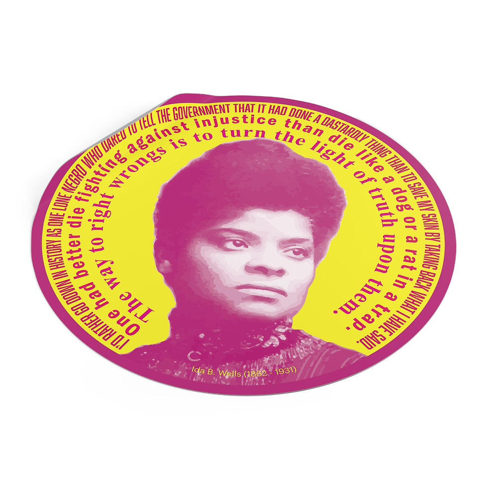 Thumbnail: Ida B. Wells (young) - Round Vinyl Sticker