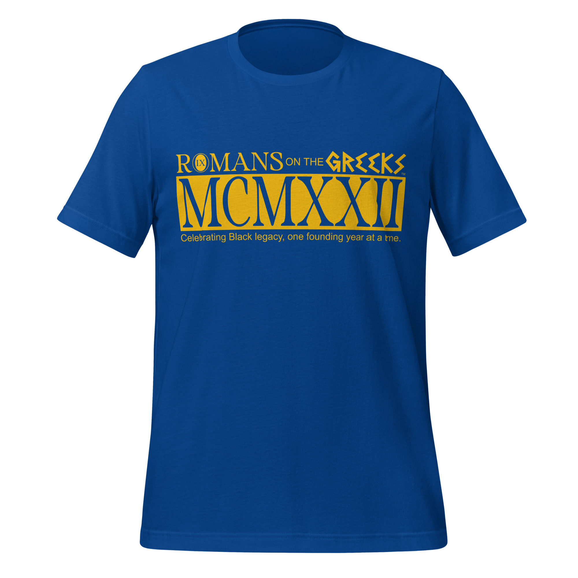 Sigma Gamma Rho · MCMXXII · Romans on the Greeks™ Tee — Royal Blue