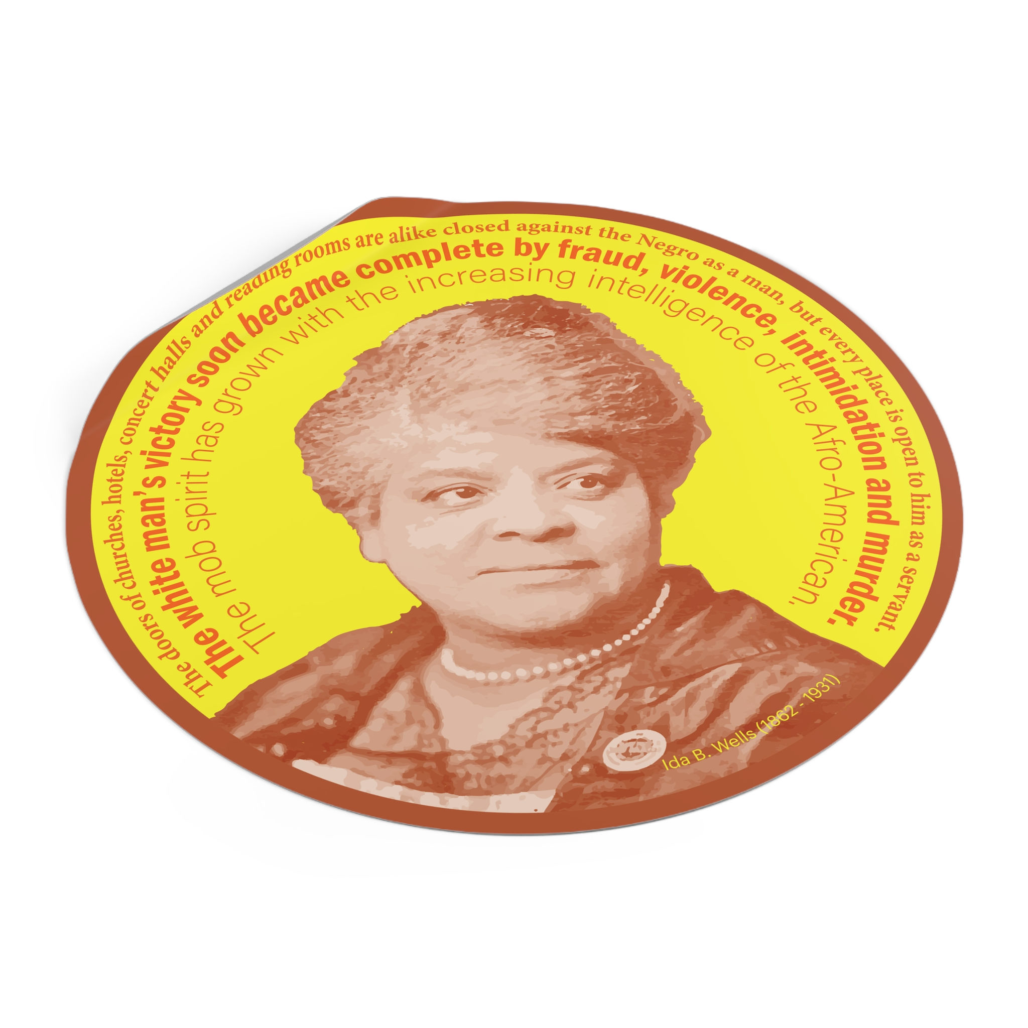 Ida B. Wells (elder) - Round Vinyl Sticker
