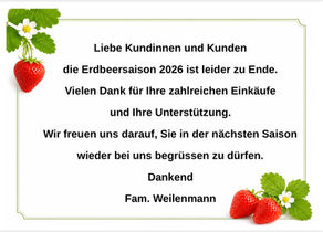 die Erdbeersaison 2026 ist leider zu Ende.