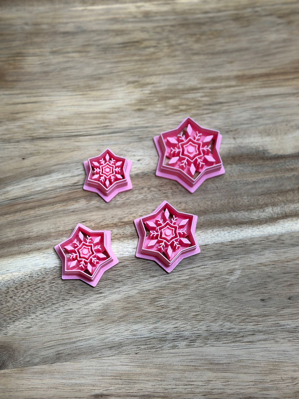 3D Printed Snowflake Polymer Clay Cutters