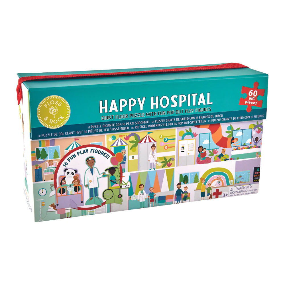 פאזל רצפה ענק 60 חלקים עם דמויות משחק בית חולים שמח