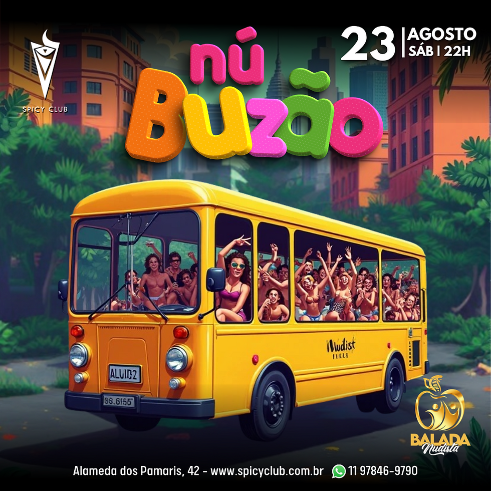 NÚ BUSÃO • A Balada Nudista que vai pegar as ruas de São Paulo! 🚌🔥🎧🪩🚎
