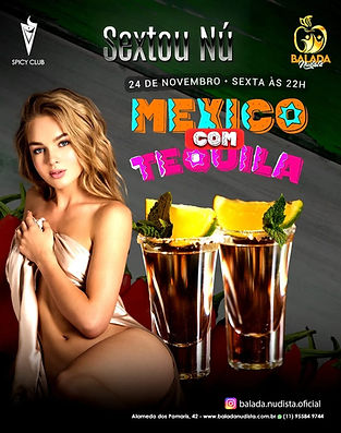 divulgação do evento da balada nudista