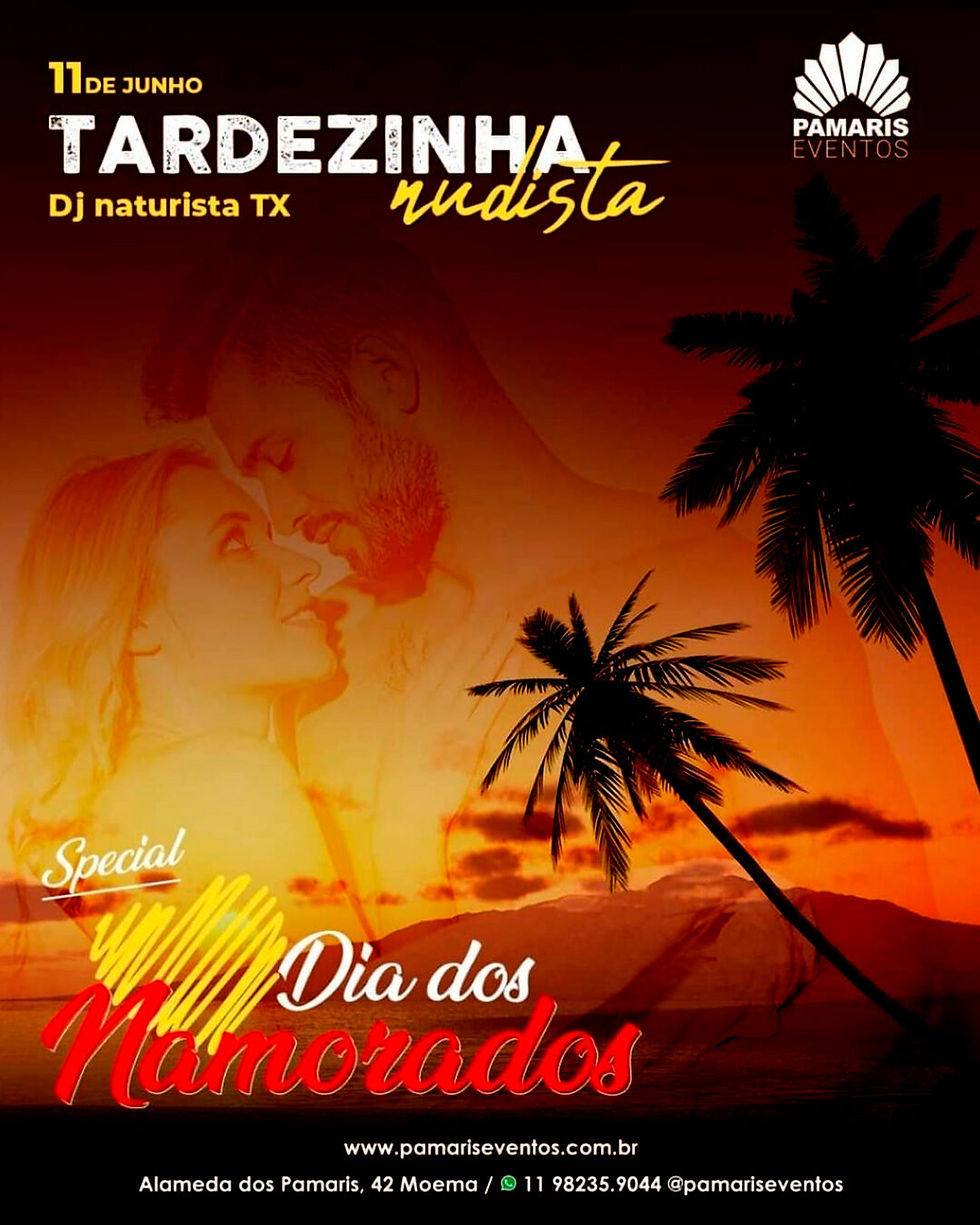Divulgação do evento da balada nudista