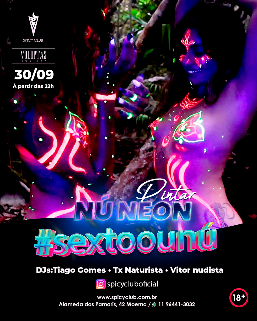 Divulgação de evento da balada nudista