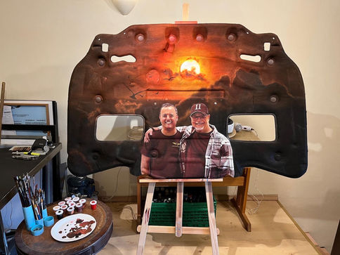 Custompainting "Mustang Motorraum"