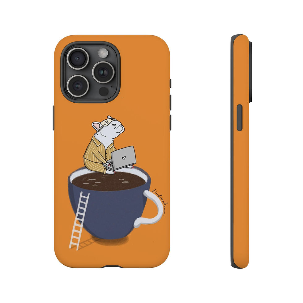 Thumbnail: "Coffee Cup" Phone Case in Orange