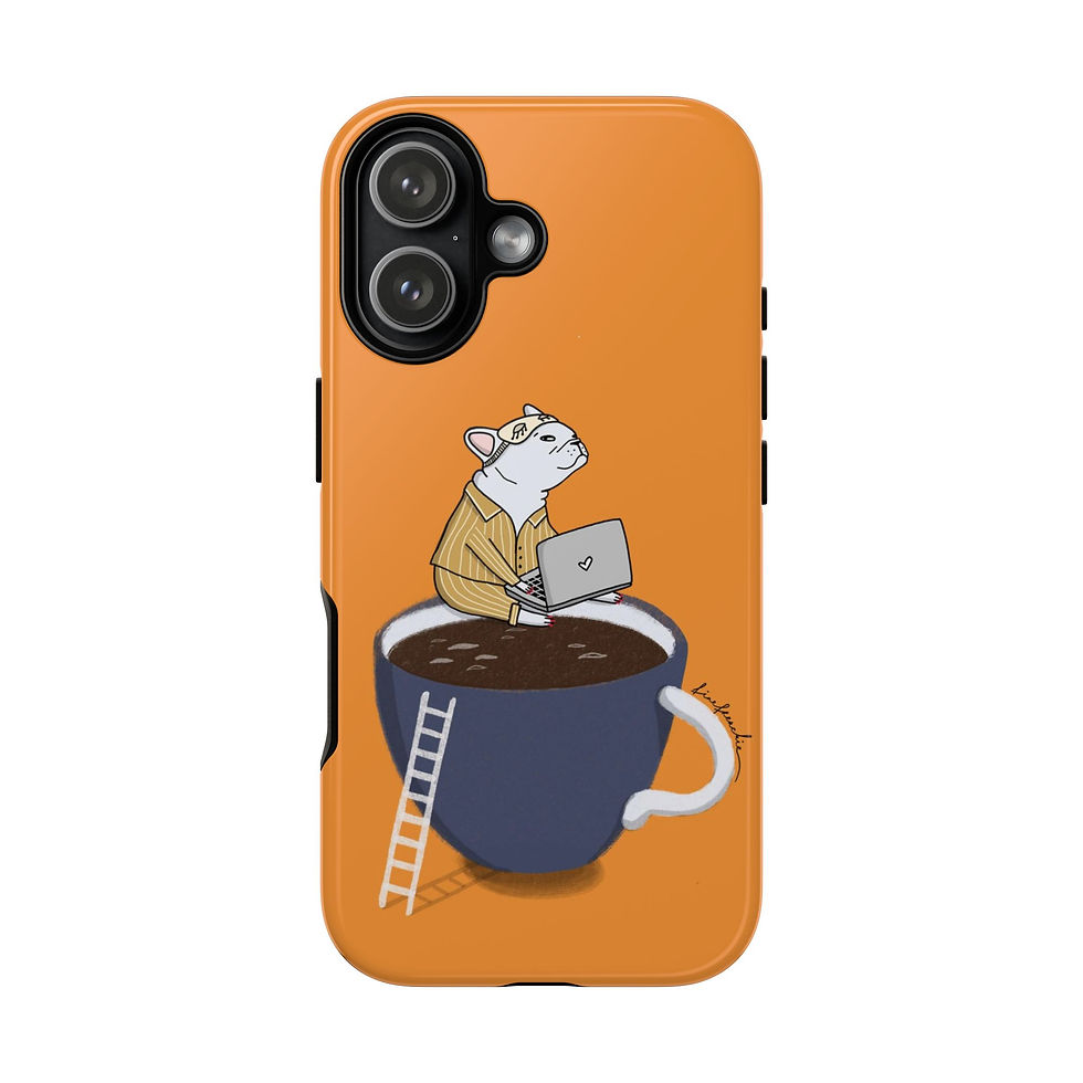 Thumbnail: "Coffee Cup" Phone Case in Orange