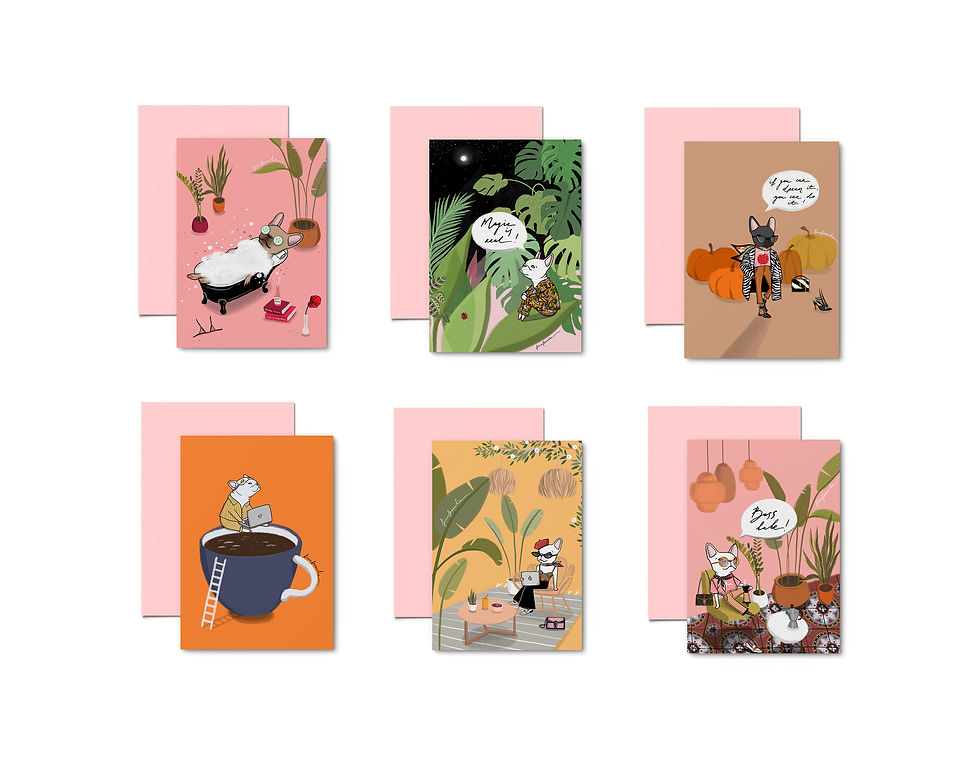 Boss Babe Greeting Cards Set