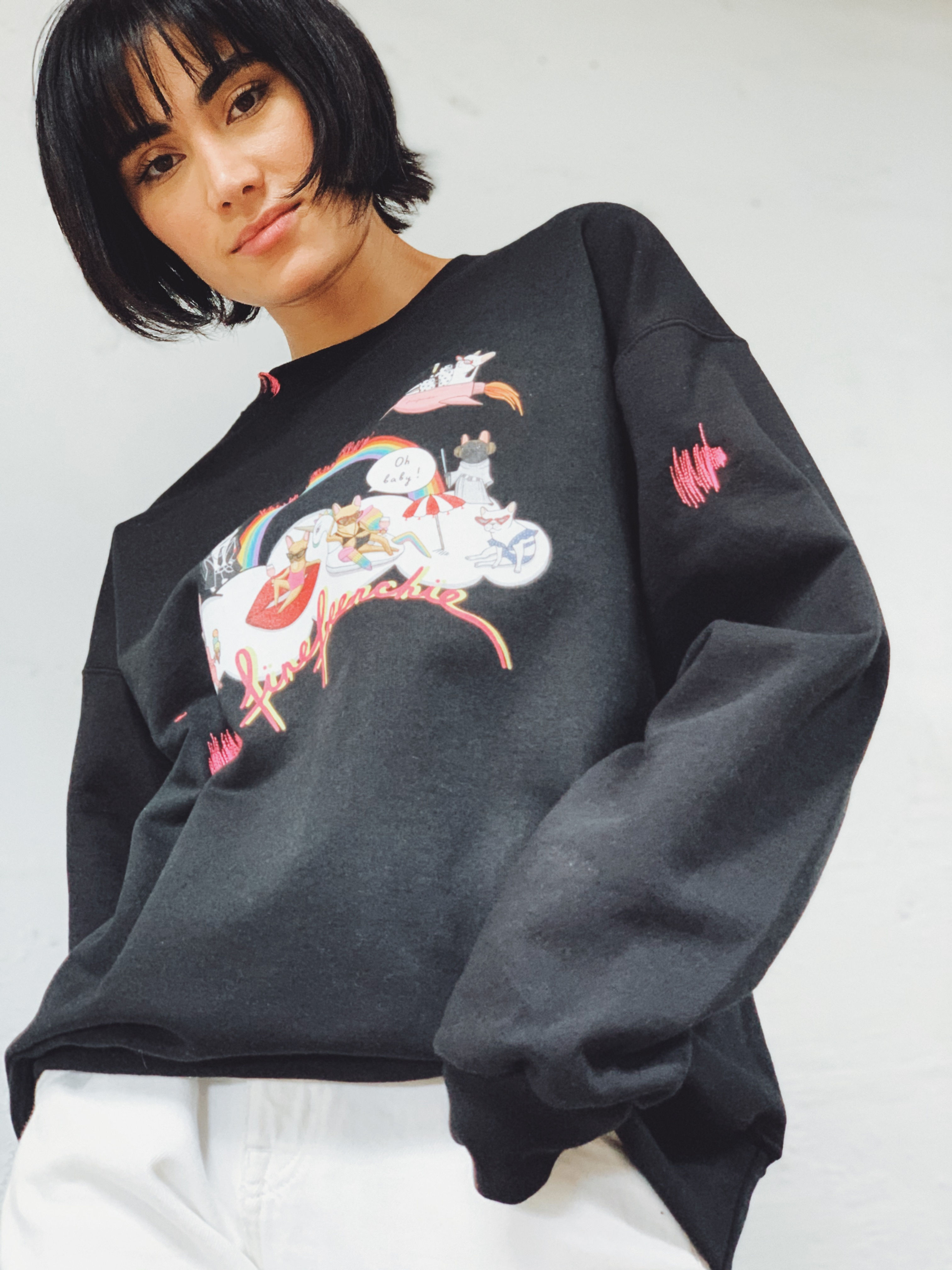 Hey Babe Sweatshirt in Black