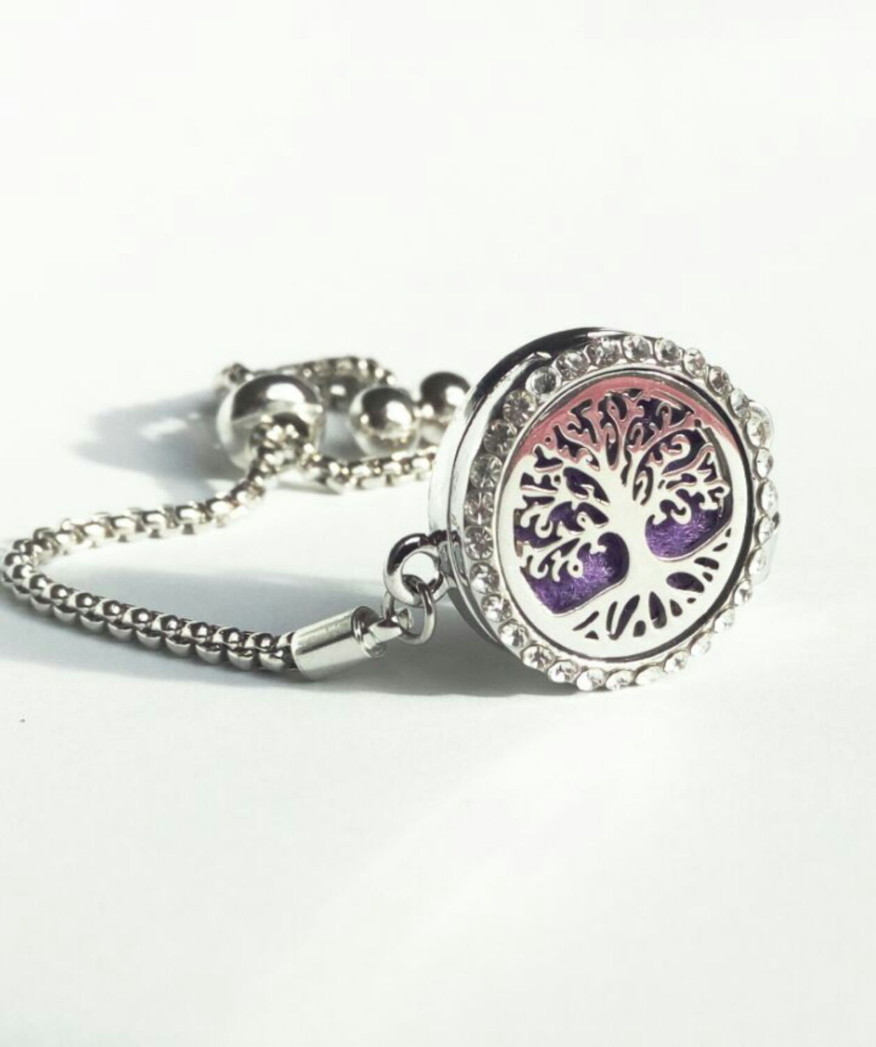 Aromatherapy Bracelet - Tree of Life (purple)