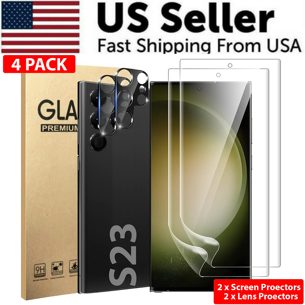 Miniatura: Tempered Glass Screen Protector Lens Hydrogel For Samsung S23 S22 Ultra Plus USA