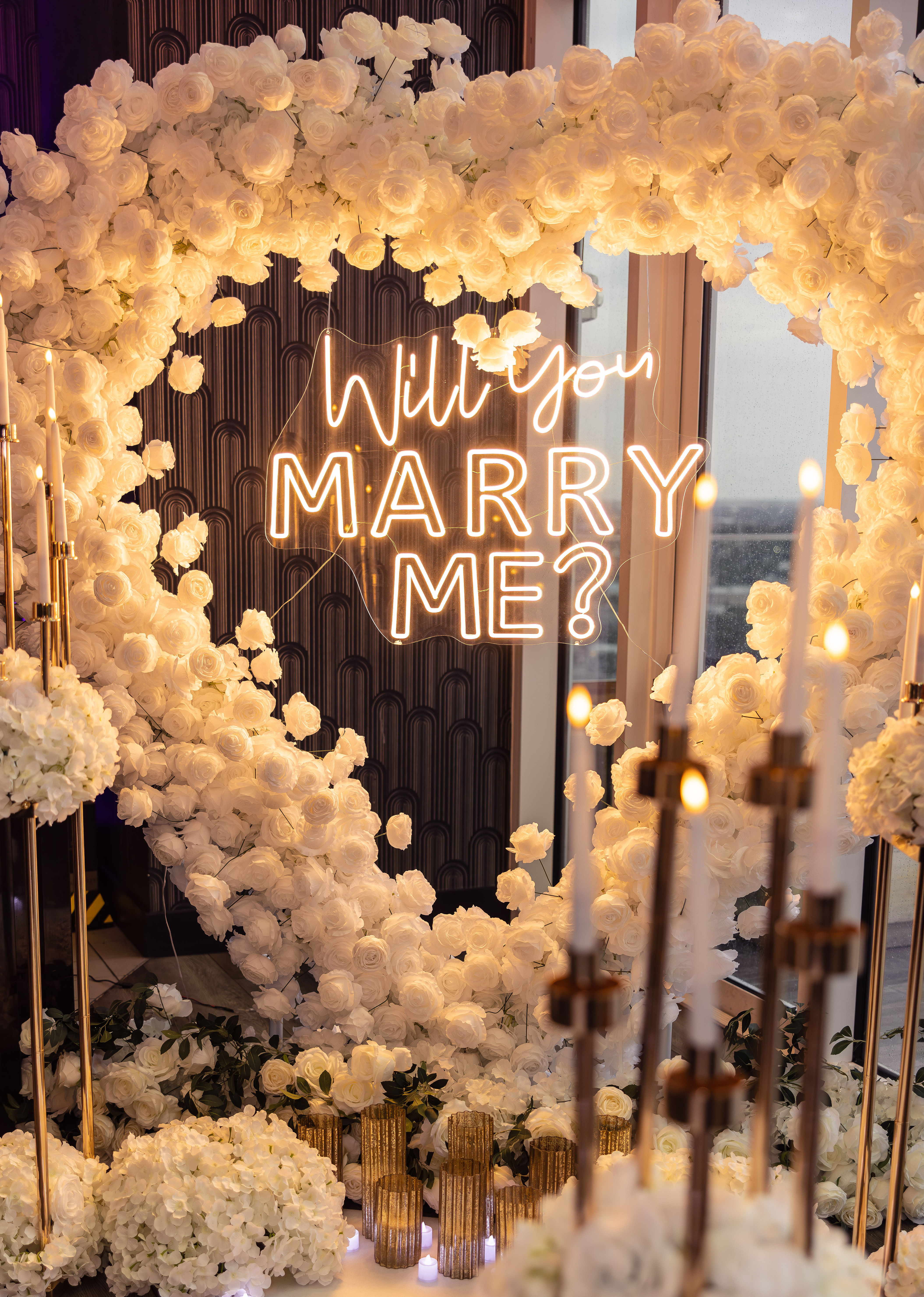 Acrylic LED Light "Will you marry me" Sign