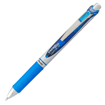 Energel Retractable Liquid Gel Roller 0.7mm Blue - Metal Tip