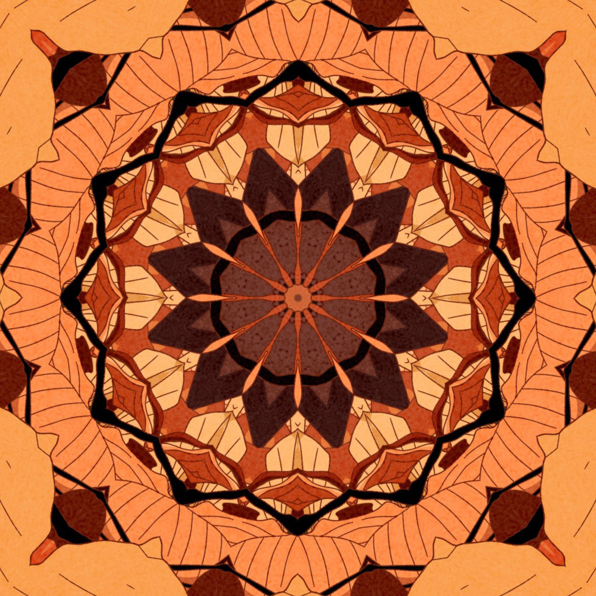 Cork-back coaster: Autumn Racoon