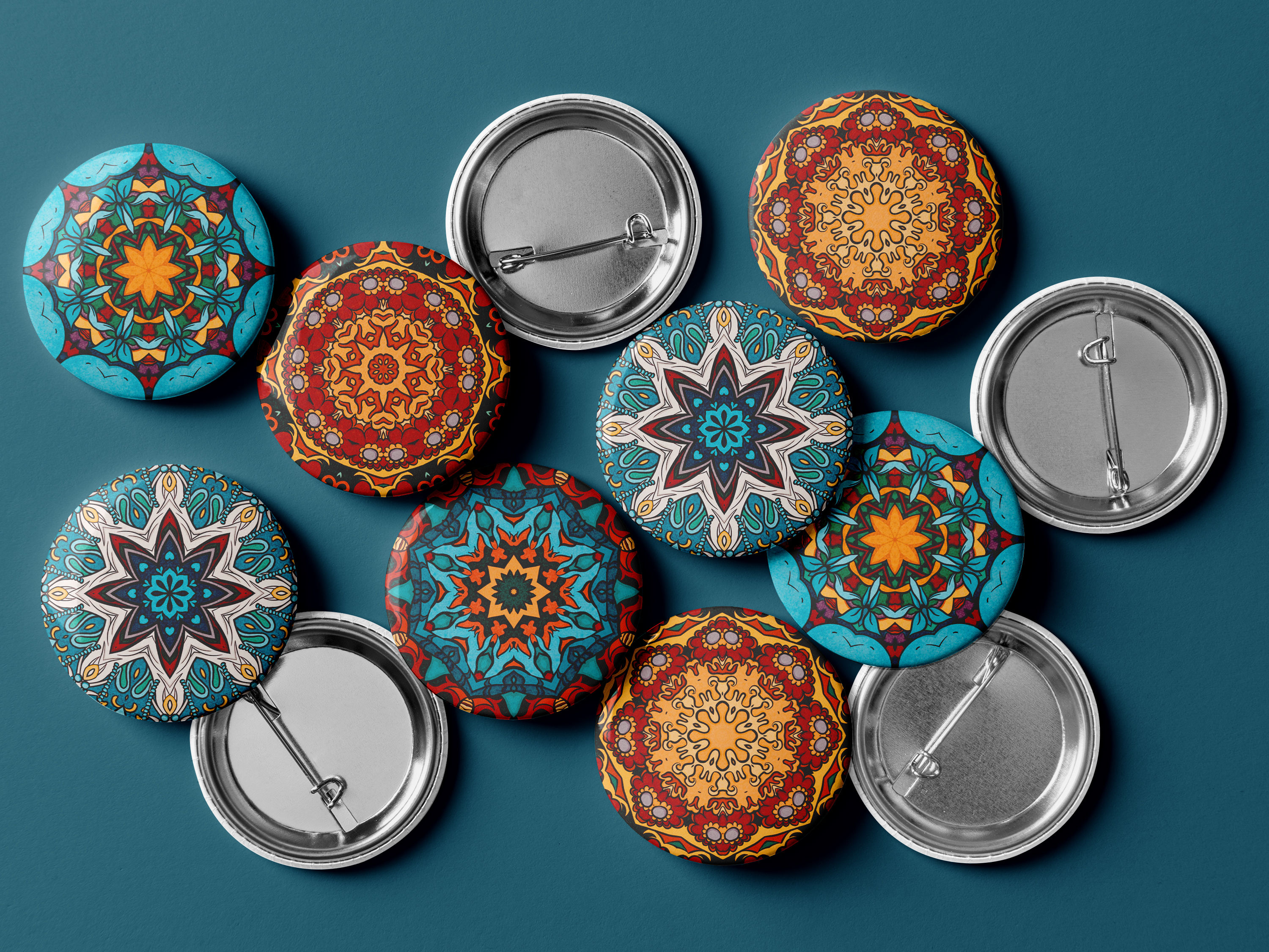 Set of pin buttons: Chinese Opera