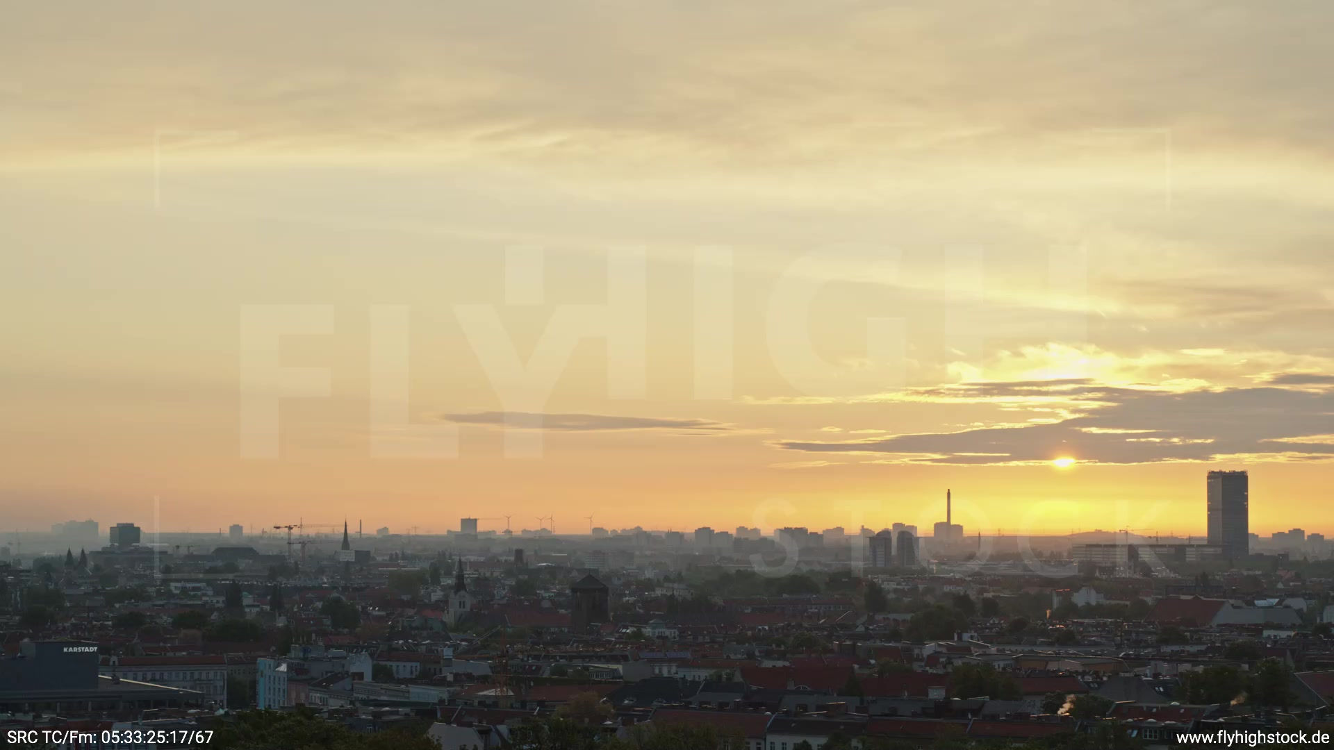 Berlin Hasenheide Allianz Skyline Rückflug morgens 2
