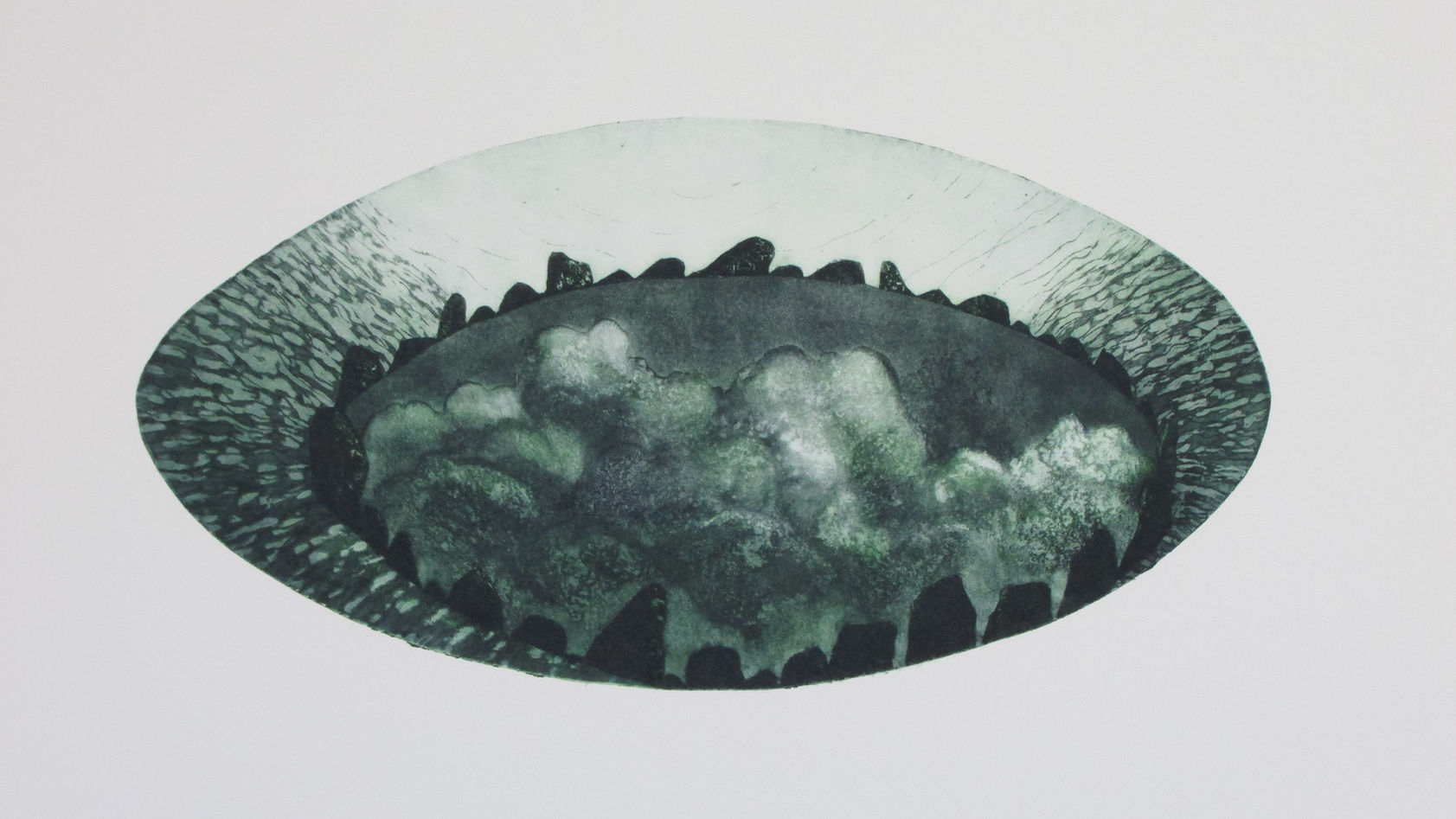 Monique van Haasteren Title Inner Circle, 2022, colour etching, edition 7, size 80x60 cms.