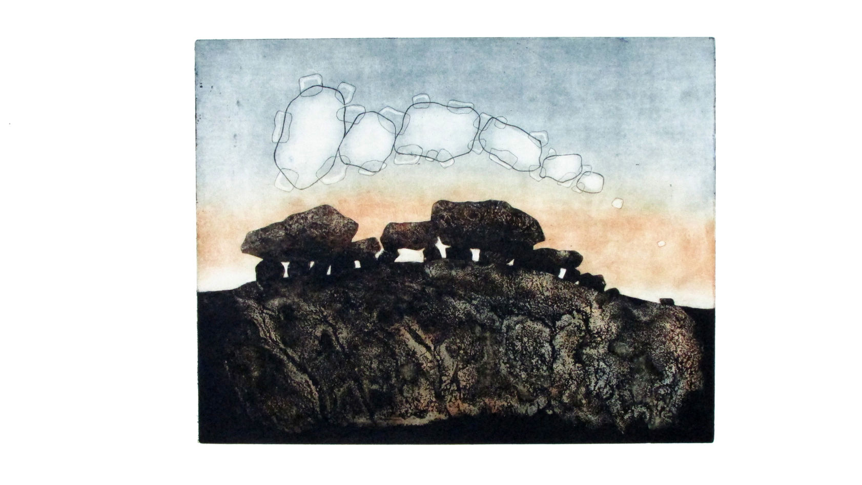 Monique van Haasteren, Title In Between, 2022, colour etching, edition 7, size 70x50 cms.j