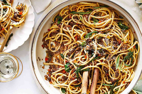 bucatini-with-mushroom-ragu-dandelion-greens-and-tarragon-FT-RECIPE0421-3a5f0d29f7264f5e99