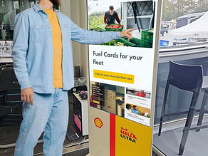 Freestanding Touch Screen with Bespoke Branding for Shell