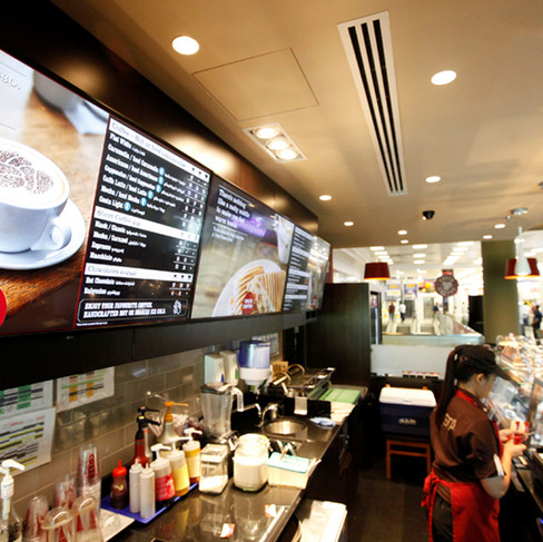 digital menu screens