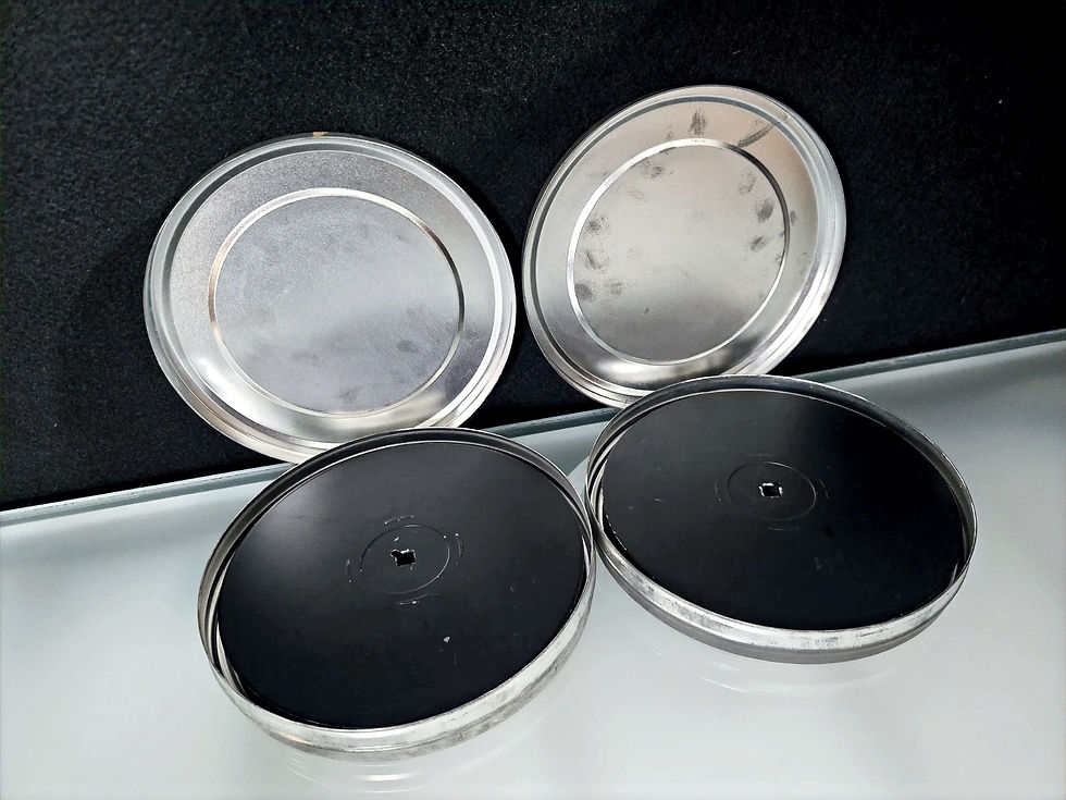 Thumbnail: Kodak Film Reels With Silver Canisters - Pair