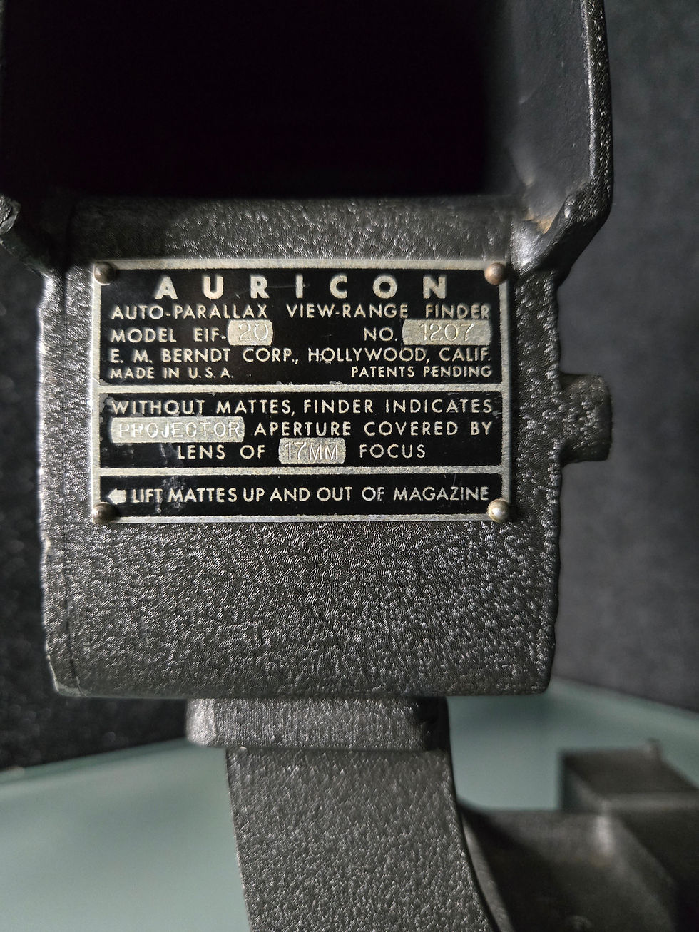 Thumbnail: Auricon EIF-20 Auto-Parallax View-Range Finder