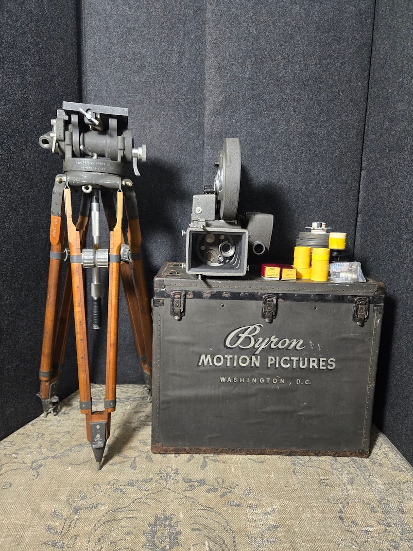 Thumbnail: Bach Auricon Pro 600 16mm Movie Camera, Tripod, Sound Amp, Travel Case, and More