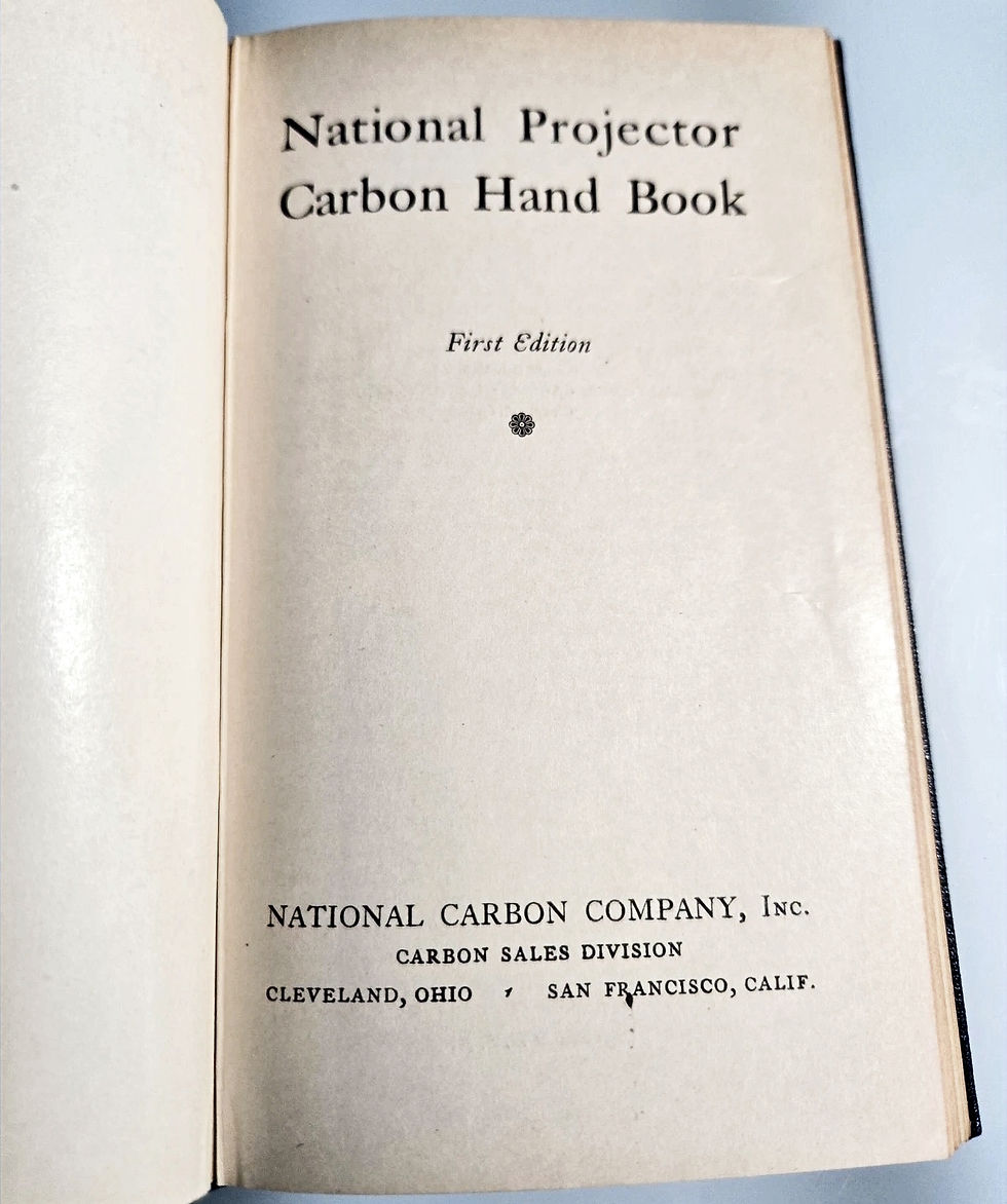 Thumbnail: National Projector Carbon Hand Book 1st Ed Cinema Projection Manual 1926