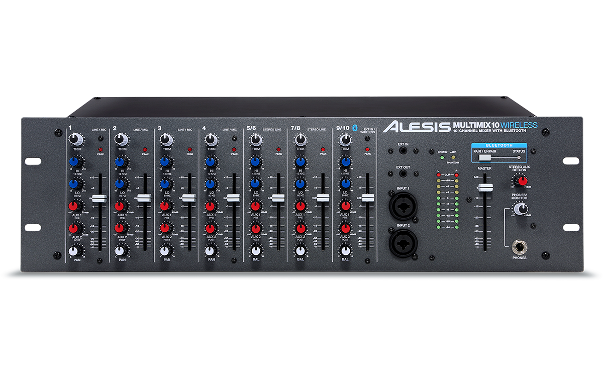Alesis MultiMix 10 Wireless 10-Channel Rackmount Mixer with Bluetooth Wireless