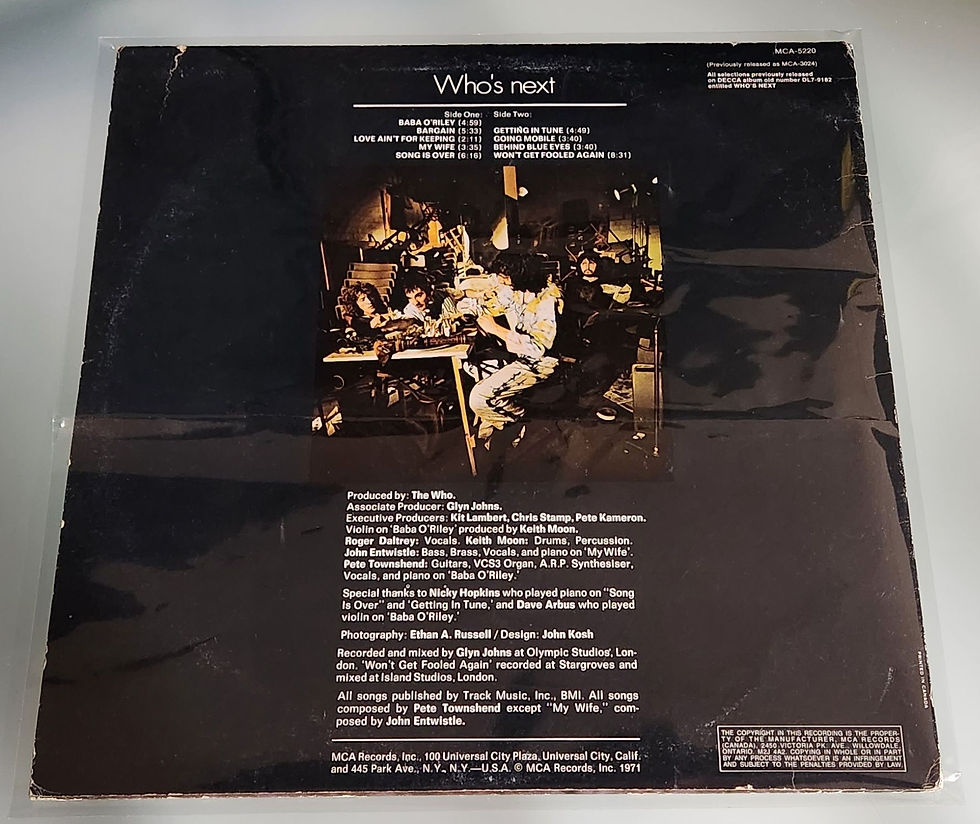 Thumbnail: The Who Who's Next LP MCA Records  Masterphile Series Half Speed Master MCA-5220