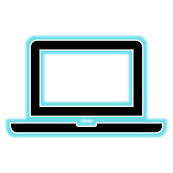 Icon of a laptop representing endpoints.