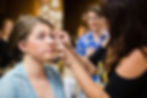 Bride Receiving Makeup Application