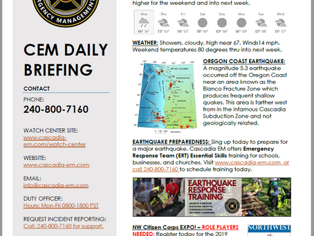 CEM Daily Briefing | 17JUL19